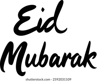 Eid Mubarak Islamic Festival Celebration typography