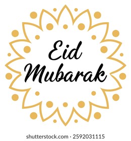 Eid Mubarak Islamic Festival Celebration typography