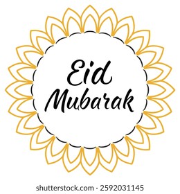 Eid Mubarak Islamic Festival Celebration typography