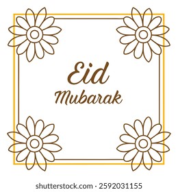 Eid Mubarak Islamic Festival Celebration typography