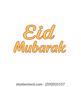 Eid Mubarak Islamic Festival Celebration typography