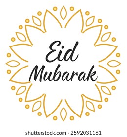 Eid Mubarak Islamic Festival Celebration typography