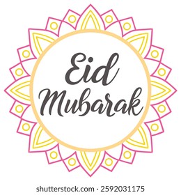 Eid Mubarak Islamic Festival Celebration typography