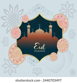 Eid Mubarak Islamic festival. vector Illustration for poster, banner, campaign, and greeting card