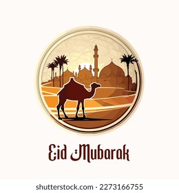 eid mubarak islamic full color design 