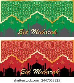 Diseño gráfico Islámico de Eid Mubarak