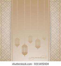 Eid mubarak islamic greeting card