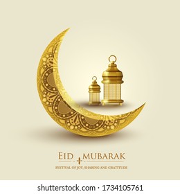 Eid mubarak islamic greeting card , poster,  banner design, vector illustration
