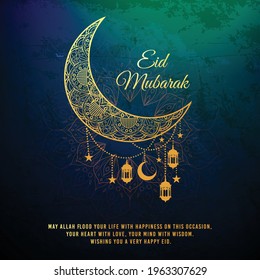 Eid mubarak islamic greeting card , poster,  banner design, vector illustration
