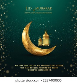 Eid mubarak islamic greeting card , poster,  banner design, vector illustration