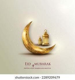 Eid mubarak islamic greeting card , poster,  banner design, vector illustration