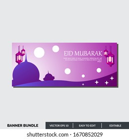Eid Mubarak es una festividad islámica en todo el mundo. Esta pancarta islámica puede ser usada para medios sociales, publicidad, campaña y otros.