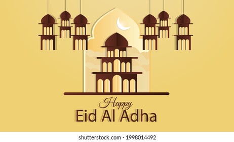 Eid Mubarak Islamische Illustrationenhintergrund