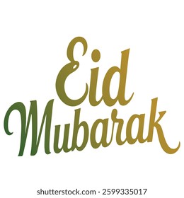 Eid mubarak Islamic lettering typography 