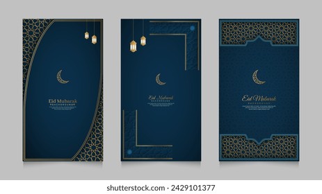 Eid Mubarak Islamic Realistic Social Media Stories Collection Template