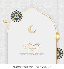 Eid Mubarak Islamic Social Media Post with Arabic Style Pattern