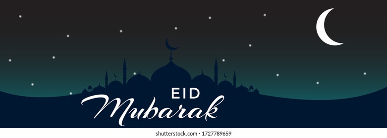 Eid Mubarak Islamic vector design greeting card template and greeting wallpaper for post design