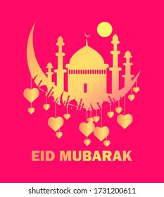 Eid Mubarak Islamischer Vektor-Design Grußkarte Vorlage
