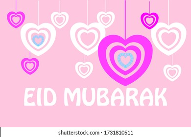 Eid Mubarak Islamic vector design greeting card template