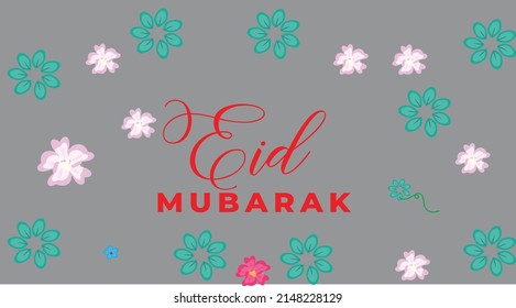 Eid Mubarak Islamic vector design greeting card template