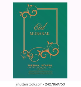 Eid Mubarak Joy: Festive Flyer Design for Celebrations, Featuring Vibrant Colors and Islamic Artistry, Perfect for Promotions!