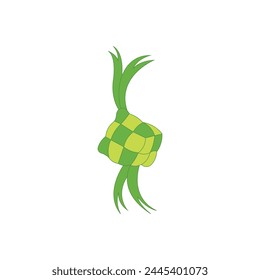 Eid Mubarak ketupat vector illustration.