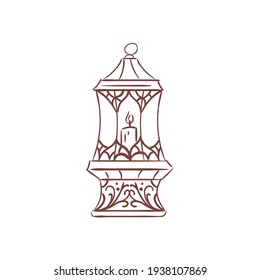 eid mubarak lamp with candle
