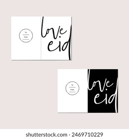 Eid Mubarak lettering card. Vector calligraphy isolated on white background. Eid Mubarak, Great to use as a card for the celebration of Eid Al fitr and Adha in Muslim community. Vector illustration.