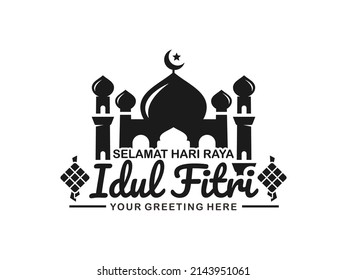 Eid Mubarak Logo-Design, Vektorgrafik
