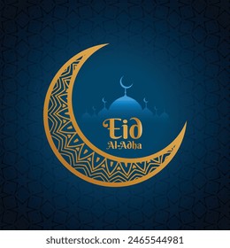 eid mubarak logo design vector template