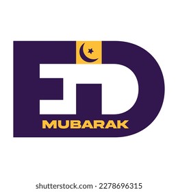 Eid Mubarak Logo vector illustration
