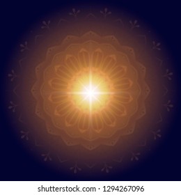 
Eid mubarak lotus background vector