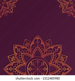 
Vector de fondo de Eid mubarak lotus