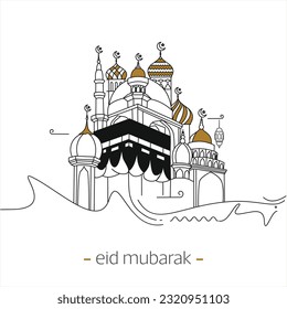 Eid Mubarak Minimal Poster Design