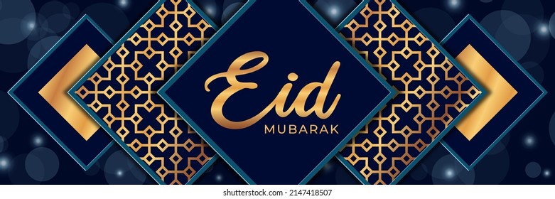 Eid mubarak modern design. Islamic holy holiday Eid mubarak. Greeting card, banner. Vector illustration