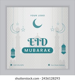 Eid Mubarak Modern Social Template Design