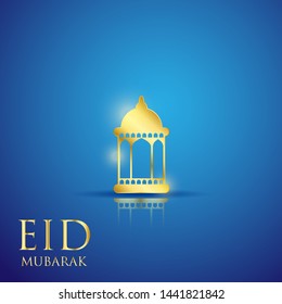 eid mubarak, the month of islam one syawal year hijriyah, illustrated with a beautiful and creative islamic vector
