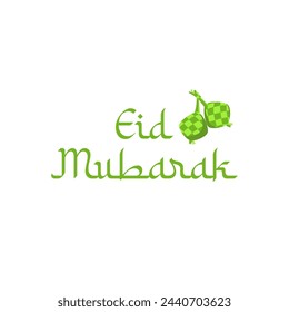 Eid Mubarak Mond und schöne Moschee 