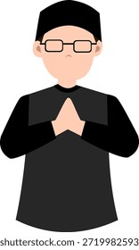 Eid Mubarak Muslim Character Vector
