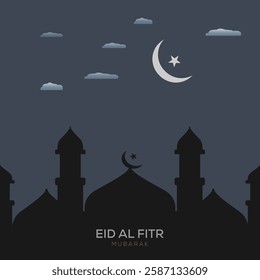 Eid mubarak muslim festival card