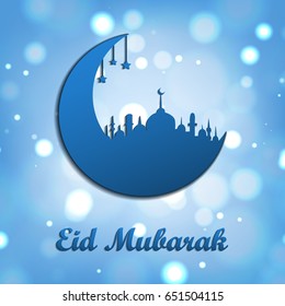 Eid Mubarak. Muslim traditional holiday. For your design.