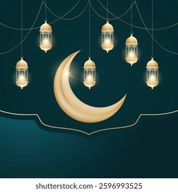 Eid Mubarak ornamental greeting cards with Islamic pattern and decorative.