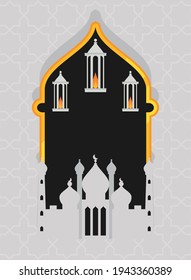 eid mubarak palace and lanterns