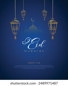 Eid Mubarak Post Template design for Eid ul adha
