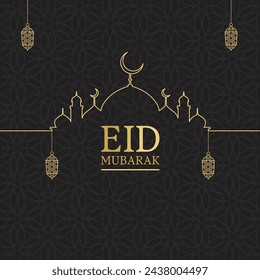Eid Mubarak poster Glow Design