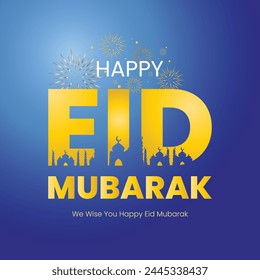 Eid Mubarak Poster Template Design