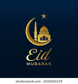 Eid Mubarak premium vector illustration with luxury design. Islamic festival Eid Mubarak design. Eid Mubarak or Ramadan Kareem design concept