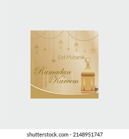 Eid Mubarak Ramadan Design Konzept Realistisch eid al-fitr - eid mubarak Illustration Vector, Gradient eid al-fitr Hintergrund