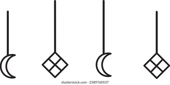 Eid Mubarak Ramadan Icon Vector