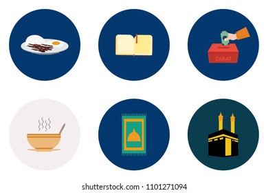 Eid Mubarak and Ramadan Icons Design